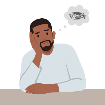 Father dealing with anxiety